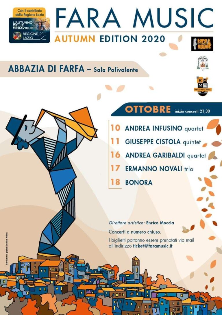 Andrea Infusino quartet apre il Fara Music Festival il 10 ottobre