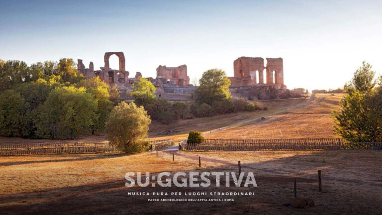 Su:ggestiva fino al 24 ottobre 2021 nel Parco Archeologico dell’Appia Antica di Roma: Khalab., Raia, Fiorito, Giampace.